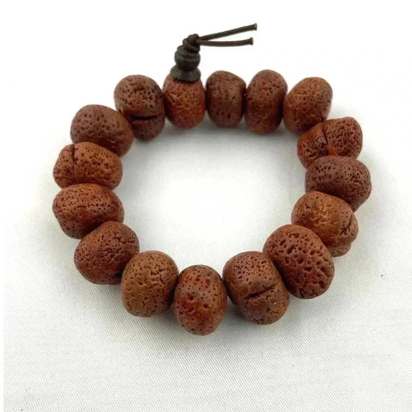 Lava Rock Stretch Bead Bracelet Wrap Lightweight - Picture 7 of 7